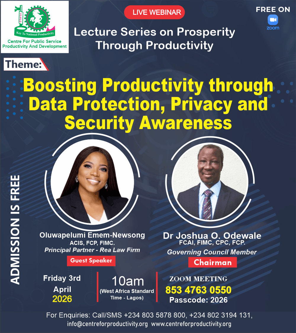 Boosting Productivity through Data Protection, Privacy and Security Awareness